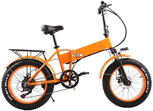 Electric Bike : Leifeng Tower High-speed 48v 500w 20inch Folding Electric Fat Tire Bike 12ah Removable Lithium Battery Electric Beach Bike Professional 8 Speed Adult Electric Full Suspension Ebike for All Terrains