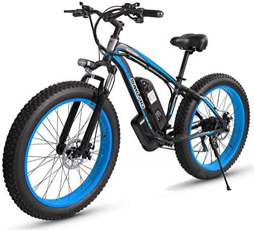 Electric Bike : Leifeng Tower High-speed Desert Snow Bike 48V1000W Electric Bicycle.17.5AH Lithium Battery, 4.0 Inch Tire Hard Tail Bicycle, Adult Male Off-Road (Color : E)