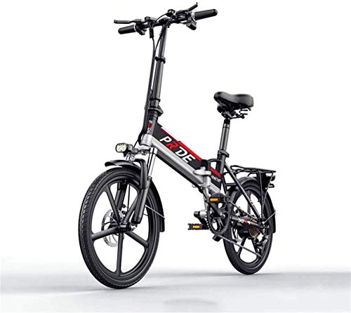 Electric Bike : Leifeng Tower High-speed Electric Bicycle 20 Inch Aluminum Alloy Folding E-Bikes 400W 48V 10.4A Battery Electric Mountain Bike