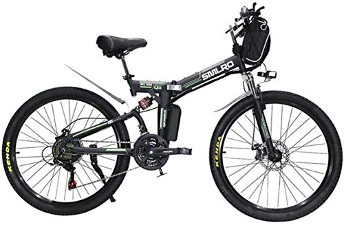Electric Bike : Leifeng Tower High-speed Electric Bicycle Ebikes Folding Ebike for Adults, 26Inch Electric Mountain Bike City E-Bike, Lightweight Bicycle for Teens Men Women (Color : Black)