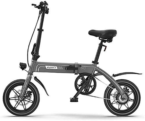 Electric Bike : Leifeng Tower High-speed Electric Bike, Folding Electric Bicycle for Adults, Commute Ebike with 250W Motor, Max Speed 25 Km / H, 3 Work Modes, Front And Rear Disc Brake (Color : Grey, Size : 130KM)