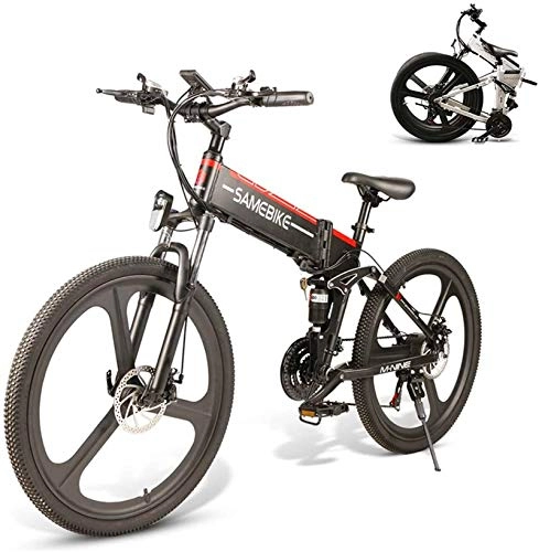 Electric Bike : Leifeng Tower High-speed Electric Mountain Bike for Adults 26" Wheel Folding Ebike 350W Aluminum Electric Bicycle for Adults with Removable 48V 10AH Lithium-Ion Battery 21 Speed Gears