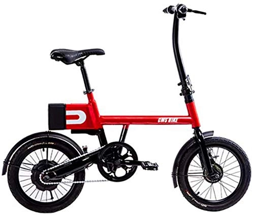 Electric Bike : Leifeng Tower High-speed Folding Electric Bike Removable Lithium-Ion Battery for Adults 250W Motor 36V Urban Commuter Folding E-Bike City Bicycle Max Speed 25 Km / H (Color : Red)