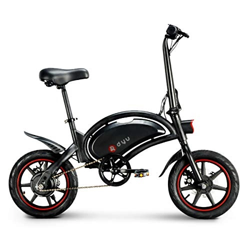 Electric Bike : LENTIA DYU Electric Bike for Adults Foldablke 14 inch E-bike 50km Mileage 6Ah Lithium-Ion Batter 3 Riding Modes 240W Max Speed 25km / h