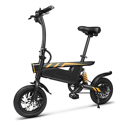 Electric Bike : LKLKLK Mini Folding Electric Bicycle 250W Light Motor Aluminum Alloy with Front Rear Light LE, Unisex Bicycle