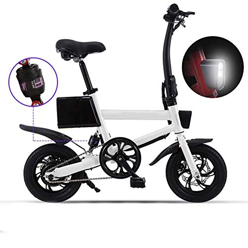Electric Bike : LKLKLK Upgraded Travel Electric Bike, 240W 12'' Electric Bicycle with Removable 36V 5.2 AH Lithium-Ion Battery Three Modes