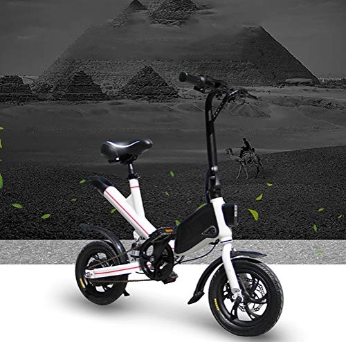 Electric Bike : LOO LA Folding Electric Bike for Adults, 250W 12'' Eco-Friendly Electric Bicycle with Removable Lithium-Ion Battery Folding Electric Bike - Portable Easy to Store in Caravan, Motor Home, Boat