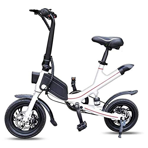 Electric Bike : LPsweet Electric Bike, with LED Lighting Travel Pedal Small Battery Car Aluminum Alloy Frame Two-Wheel Mini Pedal Electric Car for Adult Outdoors Adventure, 7.8A