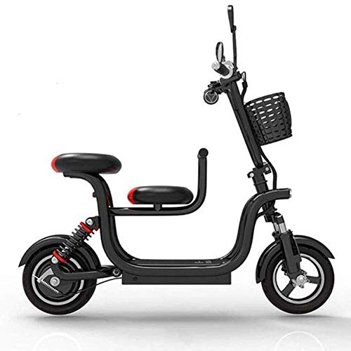 Electric Bike : LPsweet Folding Electric Bike, Portable Bicycle Performance Motor Sports Mini Electric Bike Two-Wheel Mini Pedal Electric Car Convenient And Fast Commuting, 65KM