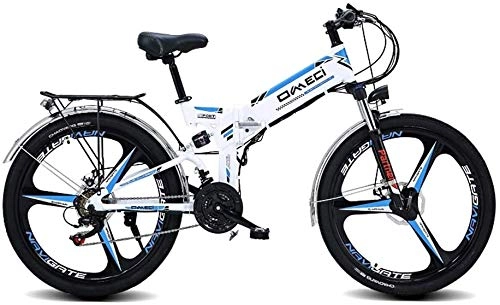 Electric Bike : LRXG Yd&h 26" Electric Mountain Bike, Adult Electric Bicycle / Commute Ebike with 300W Motor, 48V 10Ah Battery, Professional 21 Speed Transmission Gears (Color:Black)