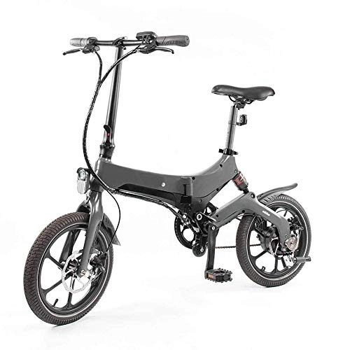 Electric Bike : Lsmaa 14 Inch Folding Electric Bike with Pedals, 36V 250W Foldable E-Bike with Removable Large Capacity 7.8Ah Lithium-Ion Battery City E-Bike, Lightweight Bicycle for Teens And Adults