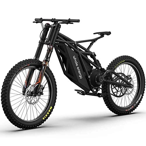 Electric Bike : LUO Bike, Adult Electric Mountain Bike, All-Terrain Off-Road Snow Electric Motorcycle, Equipped with 48V20Ah * -21700 Li-Battery Innovation Cruiser Bicycle, Black