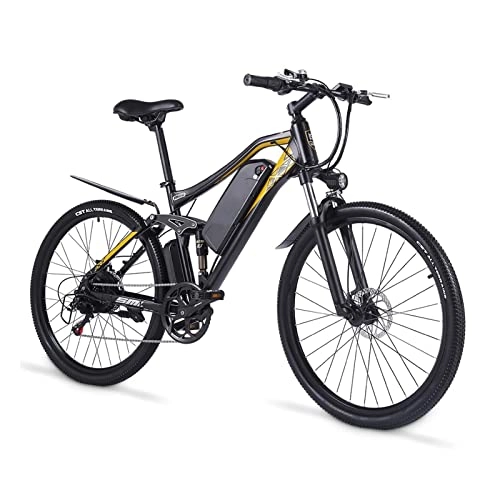 Electric Bike : LWL Electric Bicycle 27.5 Inch Tire 500W Mountain E-Bike Adult Bike 48V 17Ah Urban Bike (Color : M60 wtth two battery)