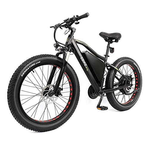 Electric Bike : LWL Electric Bike Adults 2000W 60v 26'' Fat 35 Mph Electric Commuter Bicycle Electric Mountain Bike Professional 21 Speed Gears With Removable 18ah Battery Ebike (Color : Black)