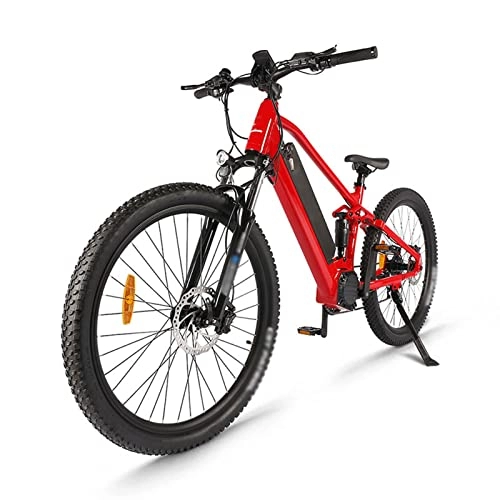 Electric Bike : LWL Electric Bikes for Adults Adults Electric Bike 750W 48V 26'' Tire Electric Bicycle, Electric Mountain Bike with Removable 17.5ah Battery, Professional 21 Speed Gears (Color : Red With Alarm)