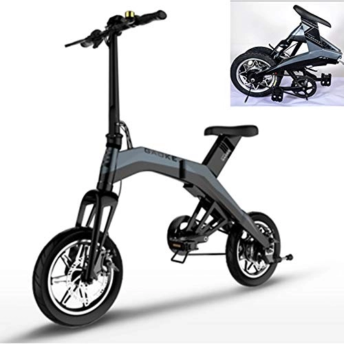 Electric Bike : LYGID Electric Bikes Men 350W Folding Bicycle For Adults 36V 6.6AH For Adults Women Ebike Disc Brakes for Cycling Pedal Assist Unisex, Black