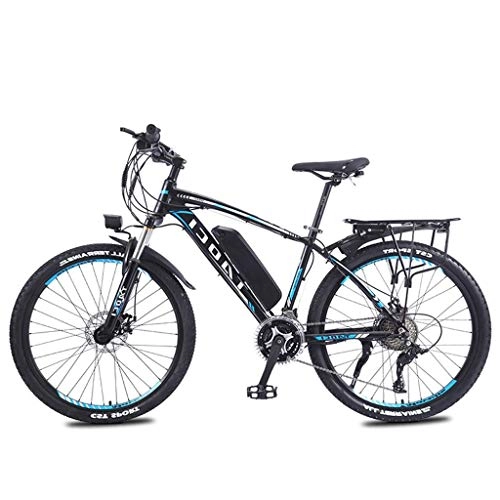 Electric Bike : LYRWISHLY 26" Electric Mountain Bike For Adults, 350W E-bike With 36V 13Ah Lithium-Ion Battery For Adults, Professional 27 Speed Transmission Gears (Color : Black)