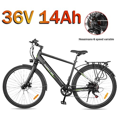 Electric Bike : LYRWISHLY 26'' Electric Mountain Bike Removable Large Capacity Lithium-Ion Battery 36V 14Ah, Electric Bike 26 Speed Gear Three Working Modes (Color : Black)