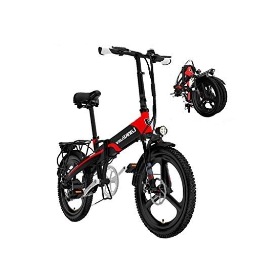 Electric Bike : LYRWISHLY Adults Electric Bike, Urban Commuter Folding E-bike, Max Speed 25km / h, 20 Inch Super Lightweight, 400W / 36V Removable Charging Lithium Battery, Unisex Bicycle