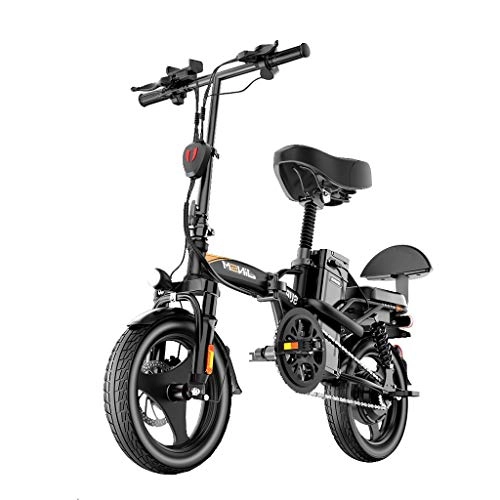 Electric Bike : LYRWISHLY Electric Bike For Adults, Foldable Electric Bicycle Commute Ebike With 350W Motor, 14 Inch 46V E-bike With 10-25Ah Lithium Battery, City Bicycle Max Speed 30 Km / h, Disc Brake (Size : 10AH)
