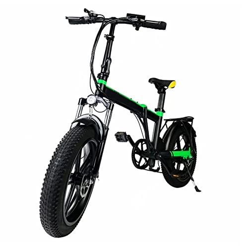 Electric Bike : LYUN Adult Electric Bike Foldable 20 inch Fat Tire Electric Bike 36V 250W Motor Foldable E Bike Mountain Snow Bicycle (Color : Black, Size : 250W)