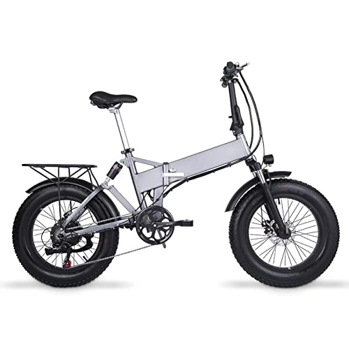 Electric Bike : LYUN Adult Folding Electric Bike 500W 4.0 Fat Tire Mens Women'S Ebike 48V Mountain Bike Electric Bicycle Beach E Bike