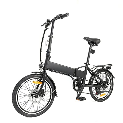 Electric Bike : LYUN Electric Bike Foldable For Adults 350W E Bikes Lightweight 20 Inch Folding Electric Bike 36V 10.5 AH Mini Electric Bicycle (Color : Black)