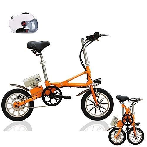 Electric Bike : LZMXMYS electric bike, 250W Electric Bicycle, 36V 8AH Lithium Battery Small Bicycle, 14-Inch Foldable City Electric Bicycle, Detachable Battery, Three Modes, Maximum Speed 25Km / H