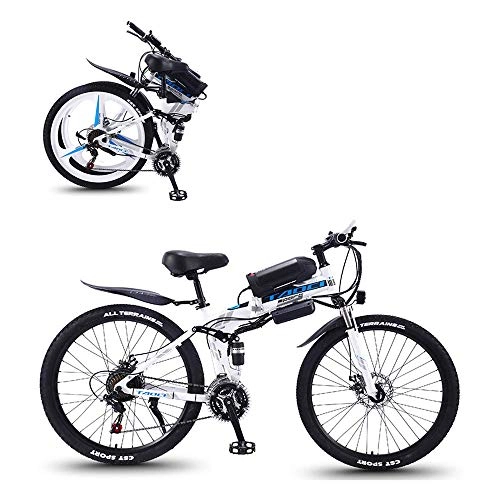 Electric Bike : LZMXMYS electric bike, 26-Inch The Frame Fat Tire Electric Bicycle, 36V 8AH / 10AH / 13AH Removable Lithium Battery, Adult Auxiliary Bike 350W Motor Mountain Snow E-Bike, High Carbon Steel Material, 27 Spe