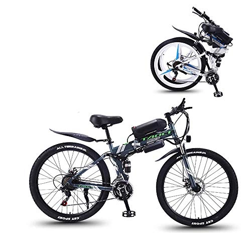 Electric Bike : LZMXMYS electric bike, Electric Bike Folding Electric Mountain Bike with 26" Super Lightweight High Carbon Steel Material, 350W Motor Removable Lithium Battery 36V And 21 Speed Gears