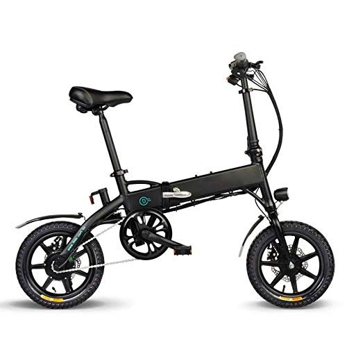 Electric Bike : Metyere Electric Bike 250W Folding City Ebike FIIDO 11.6AH Battery with LCD Display 14 Inch Inflatable Rubber Tire Suitable for Adults and Teenagers