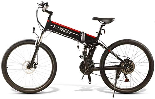 Electric Bike : min min Bike, 26" Electric Bike 350W Electric Bicycle Sporting Mountain Bike with 48V 10Ah Lithium Battery MAX 80Km