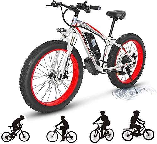 Electric Bike : min min Bike, 500W Electric Mountain Bike for Adults, 48V 15AH Lithium Battery Aluminum Alloy Mountain Cycling Bicycle, E-Bike with 27-Speed Professional Transmission for Outdoor Cycling Work Out