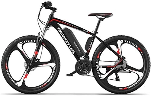 Electric Bike : min min Bike, Electric City Bike for Men, Removable 36V 10AH / 14AH Lithium-Ion Battery Pack Integrated, 27-Level Shift Assisted, 110-130Km Driving Range, Dual Disc Brakes Electric Bicycle