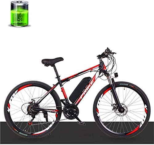 Electric Bike : min min Bike, Electric Mountain Bike, 26-Inch 27-Speed City Bike, 250W36V Motor 10AH Lithium Battery, Top Speed 35Km / H, Endurance 50Km, Adult Male and Female Off-Road