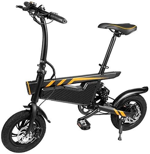 Electric Bike : MIYNTB Electric Bike, Mini Portable Two-Wheeled Scooter Lightweight And Aluminum Folding Bike with Pedals Folding Electric Bicycle Balance Car