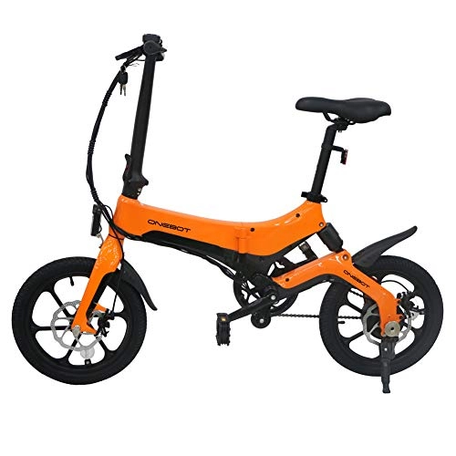 Electric Bike : MongKok Electric Folding Bike Bicycle Adjustable Portable Sturdy for Outdoor Cycling Yellow