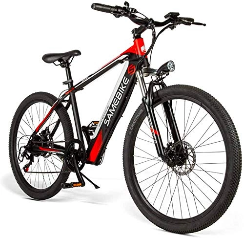 Electric Bike : MQJ Ebikes Adult 26-Inch Electric Mountain Bike, E-MTB Magnesium Alloy 400W 48V Removable Lithium-Ion Battery All-Terrain 27-Speed Male and Female Bicycle