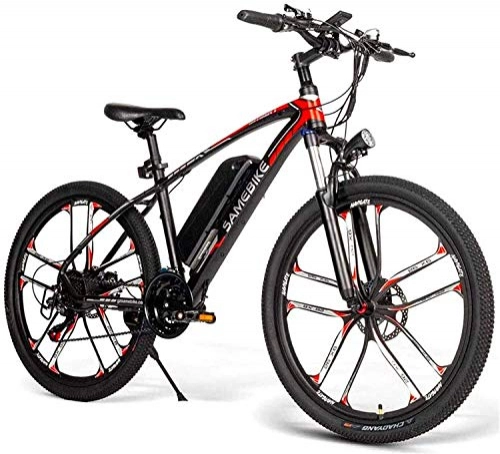 Electric Bike : MQJ Ebikes Sm26 Electric Mountain Bike for Adults, 350W Aluminum Alloy Ebike 48V 8Ah Removable Lithium Battery All Terrain City Bike for Men Women