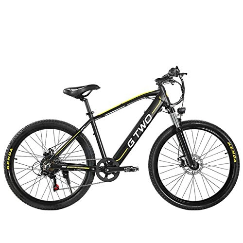 Electric Bike : Nbrand 26" / 27.5" Adult Electric Bike, Removable Lithium Battery, Professional 7 Speed Transmission Electric Mountain Bike (Black, 27.5" 350W 9.6Ah)