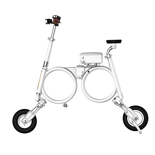 Electric Bike : NBWE Electric Bike smart two-wheel folding electric car lithium battery bicycle black moped is easy to carry