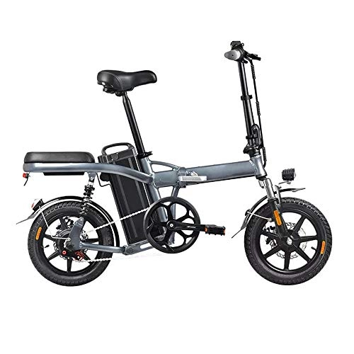 Electric Bike : Owenqian Electric bicycle Adult Mountain E-bike 48V 350W 20Ah Folding Electric Moped Bike 14 Inch 25km / h Top Speed 3 Gear Power Boost Electric Bicycle electric bicycle foldable