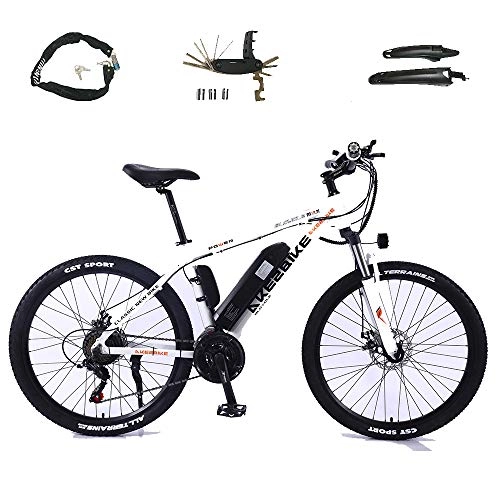 Electric Bike : QDWRF 26"E-Bike Electric Bike - 36V 350W 8AH / 10AH / 13AH Large Capacity Lithium Battery - Light City 27 Speed Bike 10AH