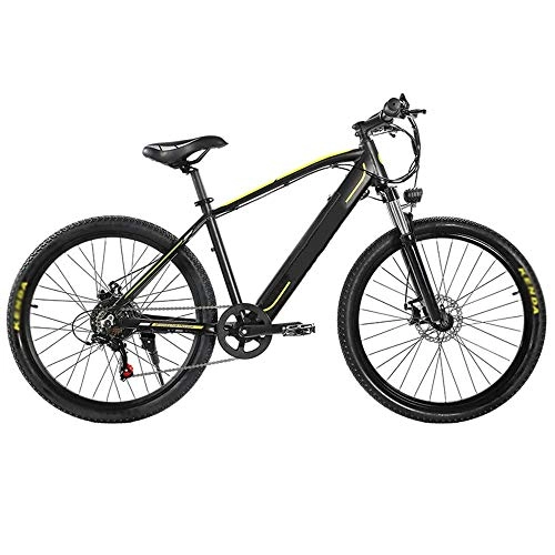 Electric Bike : Qinmo 27.5'' Electric Mountain Bike Removable，Lithium-Ion Battery (48V 350W), Electric Bike 27 Speed Gear ，Front and rear hydraulic disc brakes
