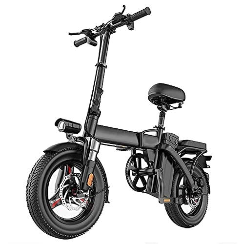 Electric Bike : QTQZ Multi-purpose Electric Bike Adults Folding Electric Bike Removable Lithium Ion Battery 8Ah 280W 48V Max Speed 25 km / h LCD Display Men Women 14 Inch E-Bikes for Outdoor Riding Travel