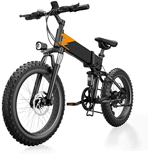 Electric Bike : RDJM Ebikes, 20 inch Electric Bikes mountain, Fat tire Bicycle 48V Lithium battery 7 speed Bikes Sports Outdoor