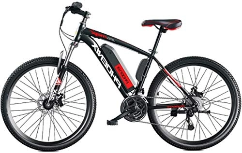 Electric Bike : RDJM Ebikes, Bikes for Adult, 26" 36V 250W 8 / 10Ah Removable Lithium-Ion Battery Aluminum Alloy All Terrain E-Bikes Bicycles, Mountain E-Bike for Mens (Color : Black, Size : 90KM)