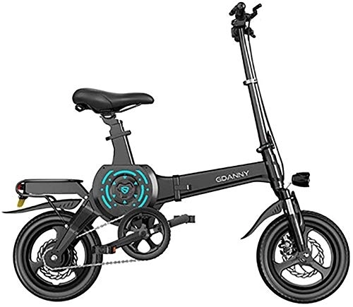 Electric Bike : RDJM Ebikes E-Bike, 14-Inch Tires Portable Folding Electric Bike for Adults with 400W 10-25 Ah Lithium Battery, City Bicycle Max Speed 25 Km / H (Size : 300KM)