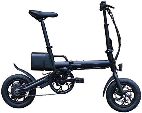 Electric Bike : RDJM Electric Bike, 250W Ebike Electric Bike Electric Mountain Bike 12'' Electric Bicycle, 25Km / H Adults Ebike with Removable 36V 7.8Ah Battery, Black (Color : Black)
