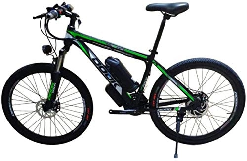 Electric Bike : RDJM Electric Bike, 26 Inch Mountain Electric Bicycle 36V250W8AH Aluminum Alloy Variable Speed Dual Disc Brake 5-Speed Off-Road Battery Assisted Bicycle Load 150Kg, Green